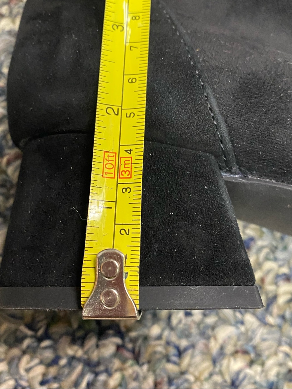 Kenneth Cole Black Suede Ankle Zip Block-Heel Boots - Picture 8 of 9